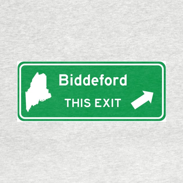 Biddeford, Maine Highway Exit Sign by Starbase79